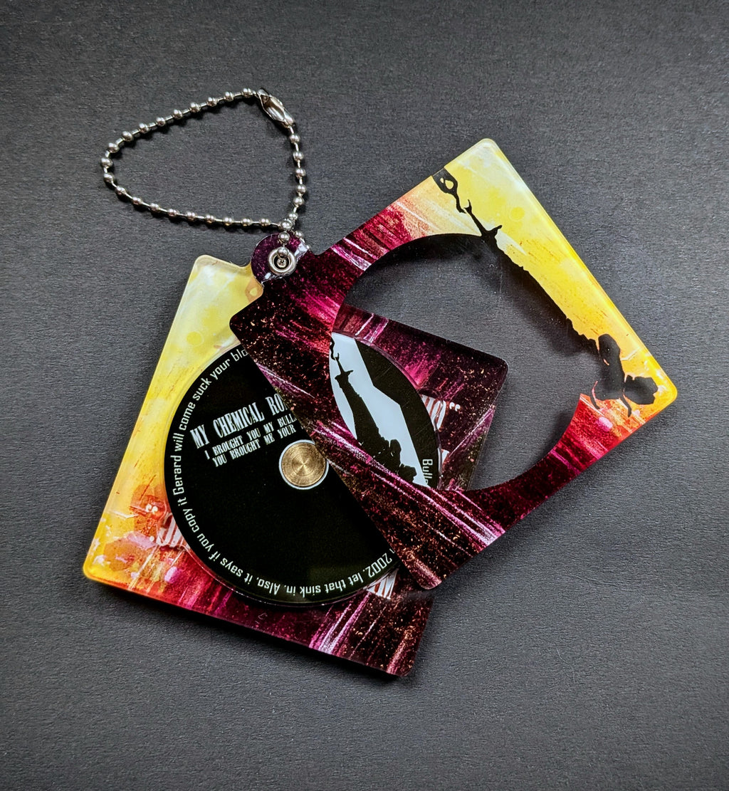 Bullets Spinning CD Acrylic Keychain