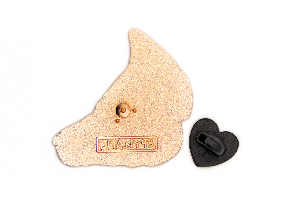 Pig Skull Enamel Pin