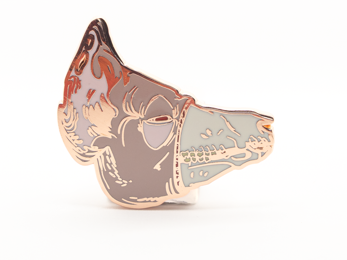 Pig Skull Enamel Pin