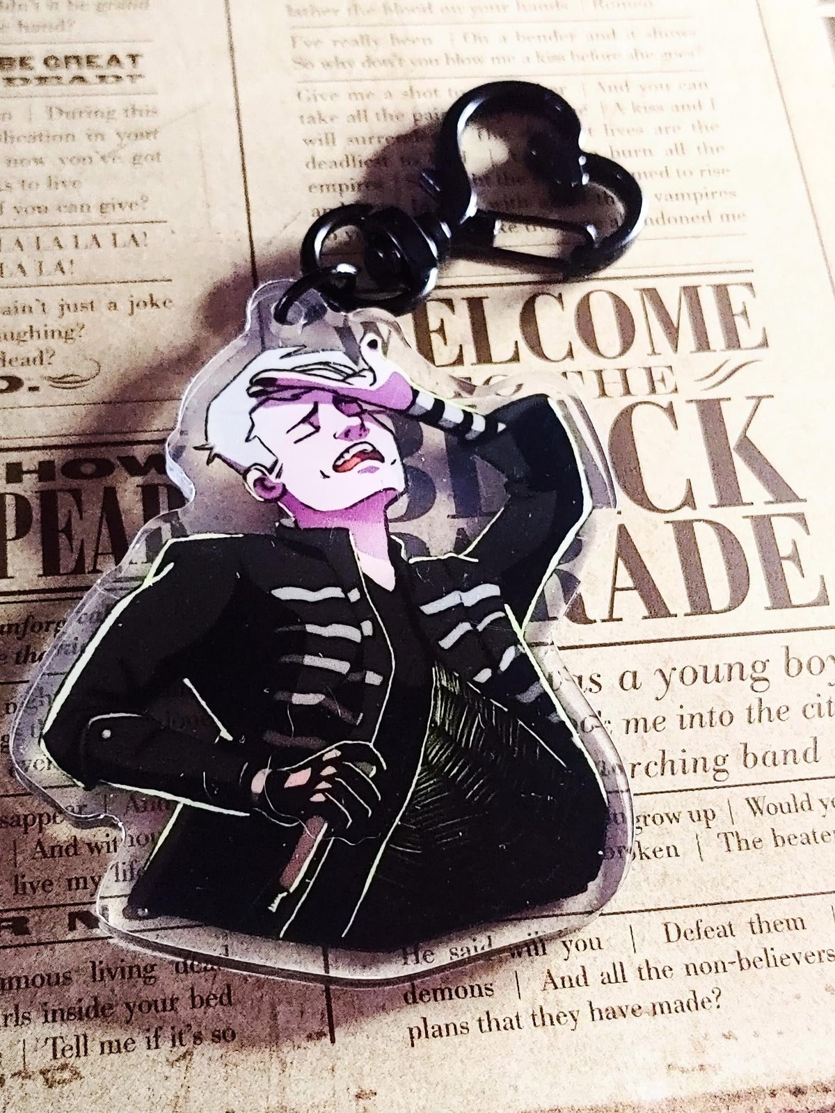 Black Parade Gerard Way Double-Sided Acrylic Keychain